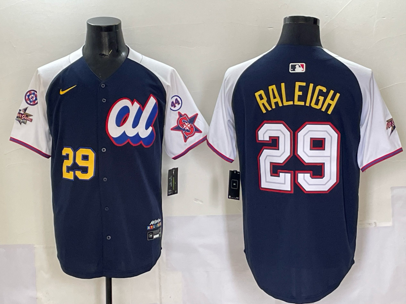 Men Seattle Mariners #29 Raleigh Blue MLB  All star Nike 2025 Jersey style 0019->seattle mariners->MLB Jersey
